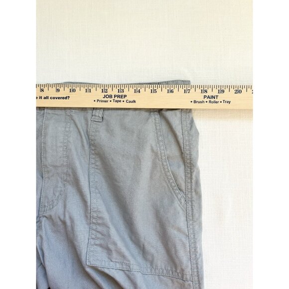 Old Navy Linen Blend‎ Pants Women’s Ankle Gray Sz M Beach Summer Coastal Pockets - Picture 6 of 7